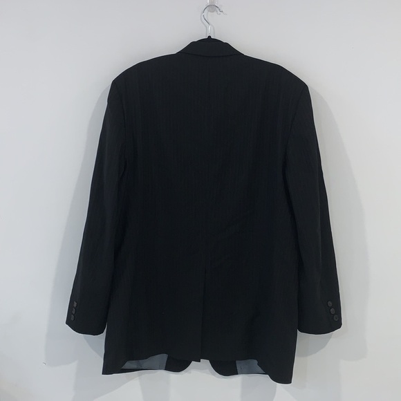 Hugo Boss black pinstripes Wool Rossellini Movie super 120 blazer size 48R - Picture 6 of 13